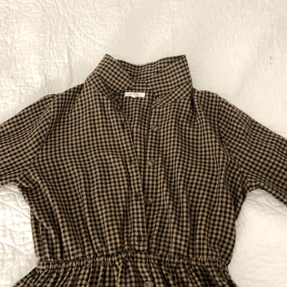 Maurice’s long sleeve dress in size medium. Brown and black plaid - Picture 2 of 3